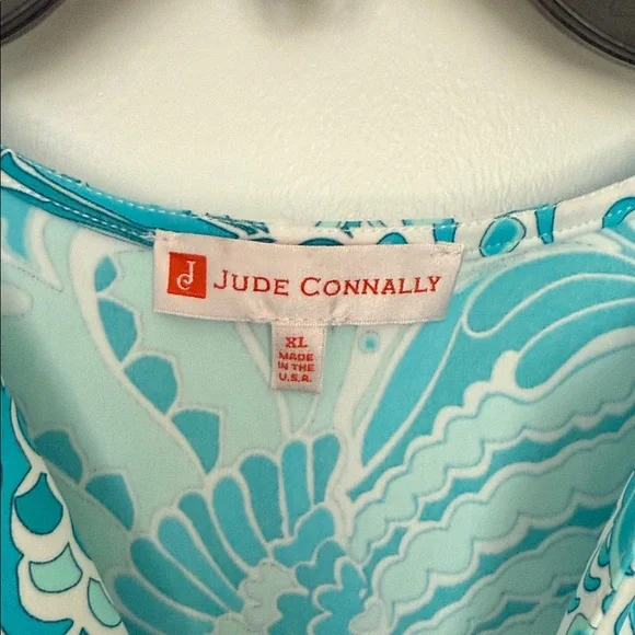 Jude Connally aqua blue and White Sleeveless Dress - Picture 2 of 7